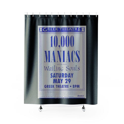 10000 Maniacs Vintage Concert Shower Curtains