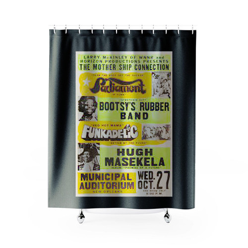 1976 Parliament Funkadelic New Orleans Jumbo Globe Concert Shower Curtains