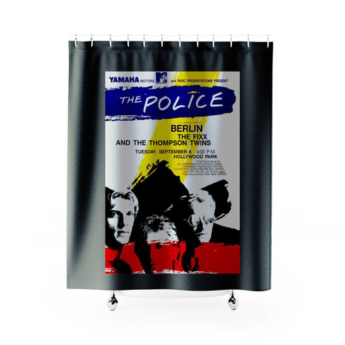The Police Berlin Thompson Twins 1983 Hollywood Park Concert 2 Shower Curtains