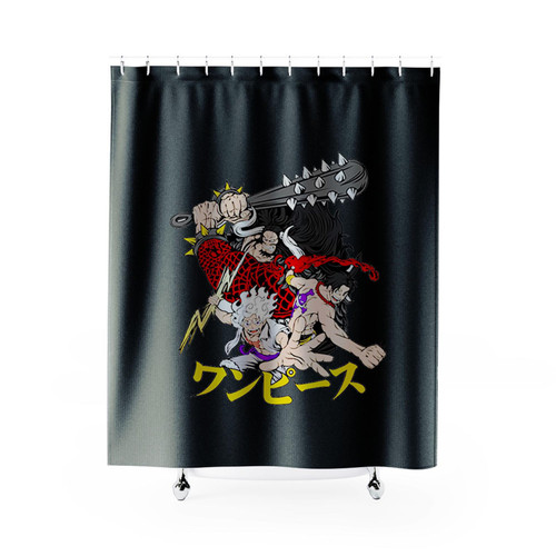 Luffy Ace Kaido One Piece Shower Curtains