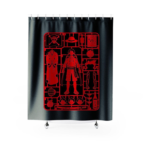 Luffy Model Sprue One Piece Shower Curtains