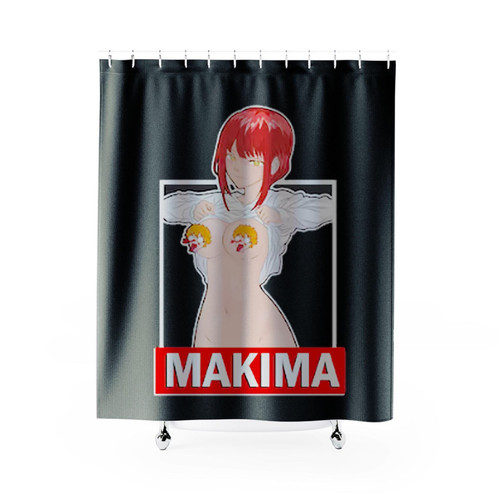 Makima Echii Anime Chainsaw Man Shower Curtains