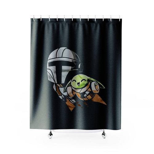 Mandalorian Grogu Star Wars Baby Yoda Shower Curtains