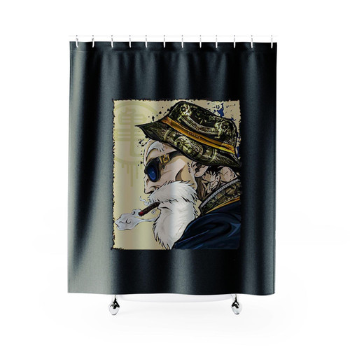 Master Roshi Smoking Blunt Dragon Ball Shower Curtains