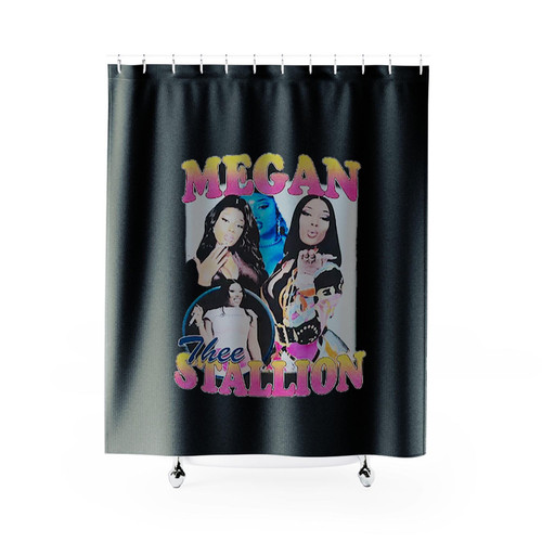 Megan Thee Stallion Art Love Logo Shower Curtains