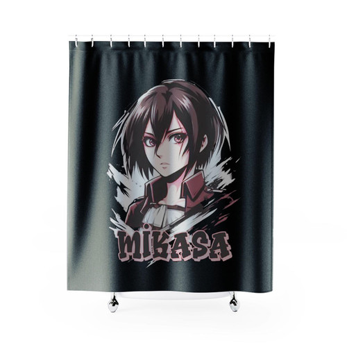 Mikasa Attack On Titan Girl Titan Slayer Shower Curtains