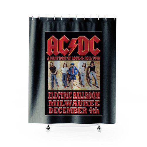 Ac Dc Replica Electric Ballroom 1977 Concert Poster Shower Curtains