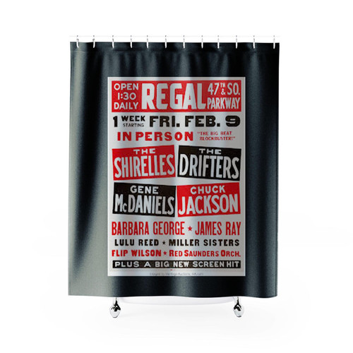 The Shirelles And The Drifters 1962 Regal Theater Chicago Jumbo Shower Curtains