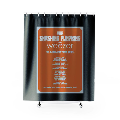 The Smashing Pumpkins Weezer Uk & Ireland 2024 Tour Shower Curtains The Smashing Pumpkins Weezer Uk & Ireland 2024 Tour Shower Curtains