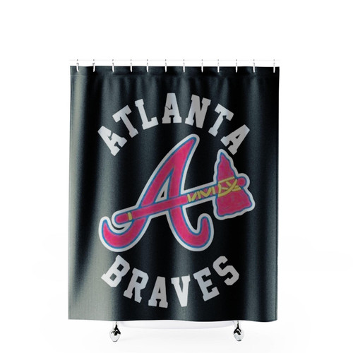 Atlanta Braves Vintage Braves Baseball Shower Curtains