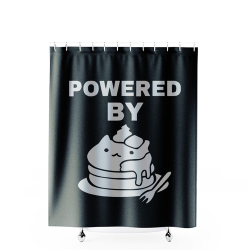 Powered By Pancake Shower Curtains Powered By Pancake Shower Curtains