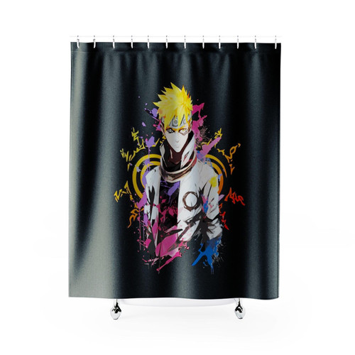 Next Gen Yellow Boruto Shower Curtains