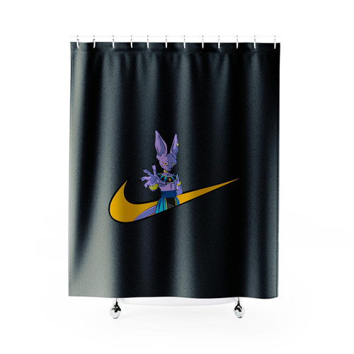 Nike Logo Beerus Dragon Ball Z Shower Curtains