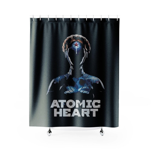 Atomic Heart Twin Robot Shower Curtains