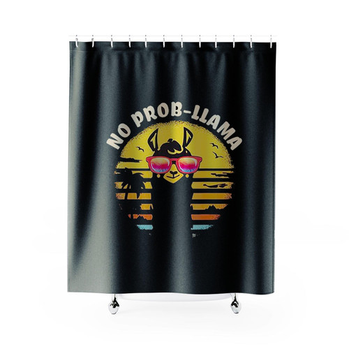 No Prob Llama Shower Curtains