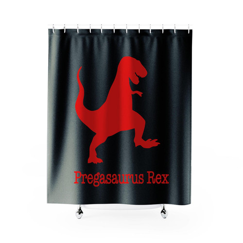 Pregasaurus Rex Funny Maternity Shower Curtains