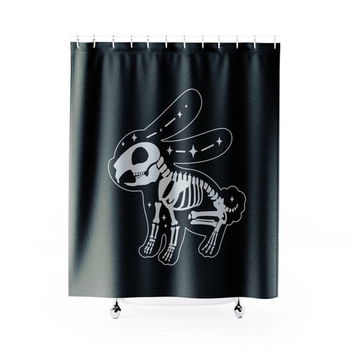 Rabbit Skeleton Shower Curtains