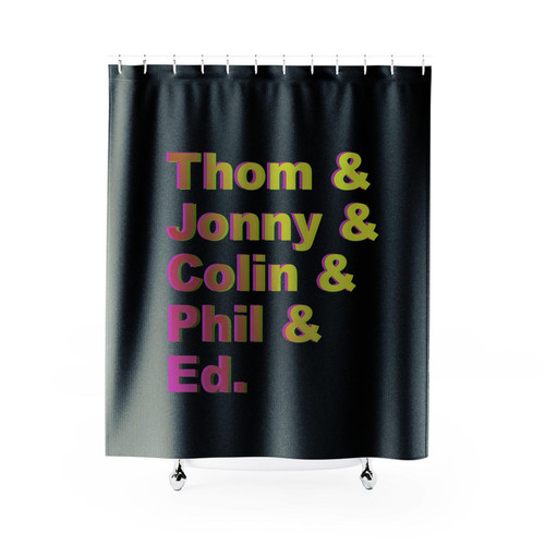 Radiohead Band Member Line Up Thom Jonny Colin Phil Ed Shower Curtains