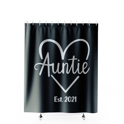 Auntie Est 2021 Cute Promoted To Aunt 2021 Shower Curtains