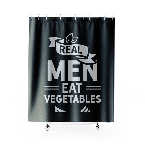 Real Men Eat Vegetables Shower Curtains