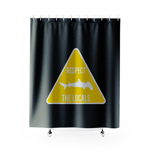 Respect The Locals Hammerhead Shark Shower Curtains