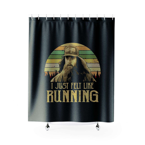 Retro Forrest Gump I Just Felt Like Running Vintage Shower Curtains