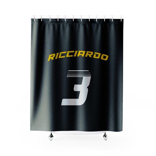 Ricciardo 3 Formula One Racing Shower Curtains