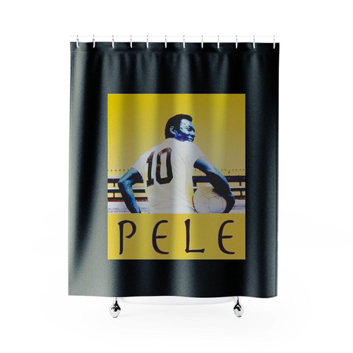 Rip Pele Vintage Legend Soccer Player Shower Curtains