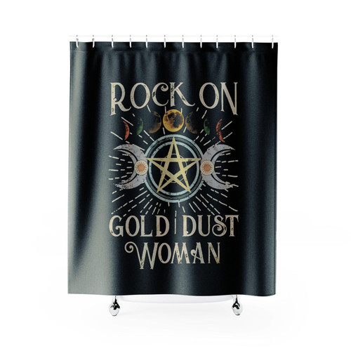 Rock On Gold Dust Woman Shower Curtains