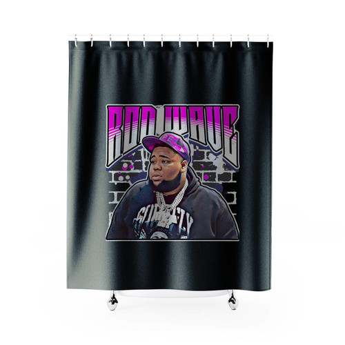 Rod Wave Rapper Fan Shower Curtains