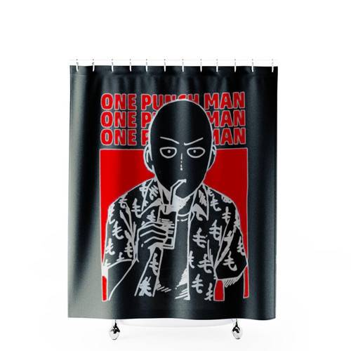 Saitama One Punch Man Anime Shower Curtains