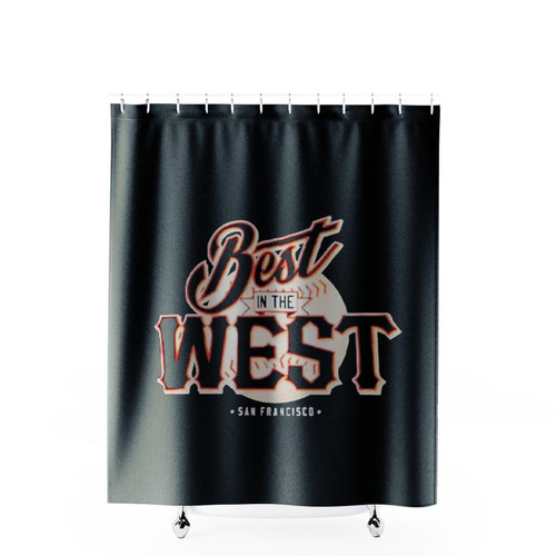 San Francisco Baseball Best In The West Vintage Shower Curtains
