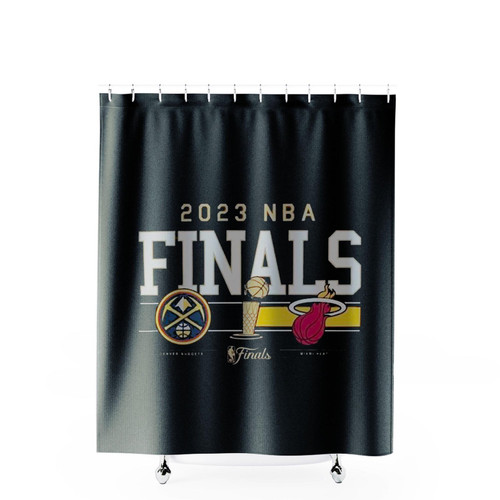 2023 Nba Finals Nuggets 2 Team Miami Vs Denver Nuggets Shower Curtains