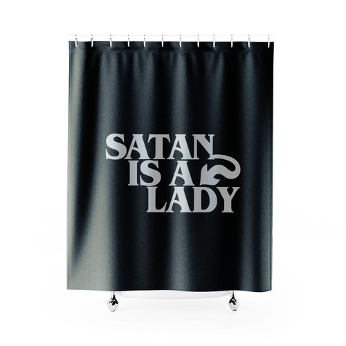 Satan Is A Girl Shower Curtains