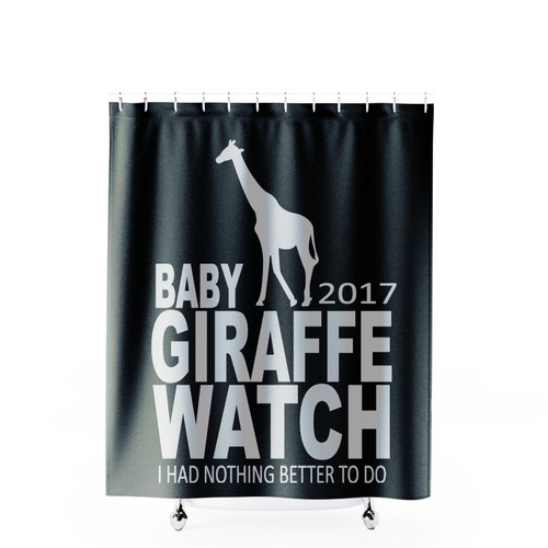 Baby Giraffe 2017 Watch Animal Adventure Park Shower Curtains