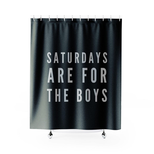 Saturdays Are For The Boys Daddy And Me Shower Curtains