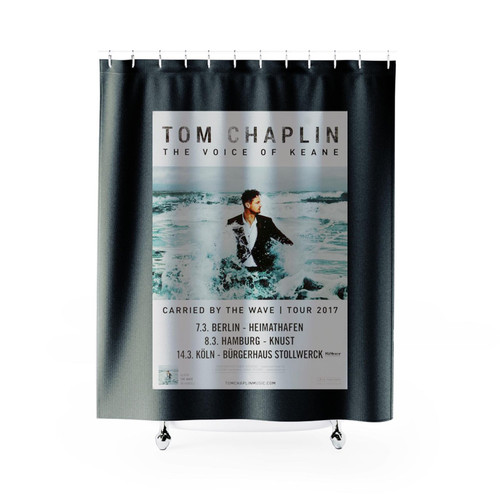 Tom Chaplin Carried By The Wave Tour 2017 Shower Curtains