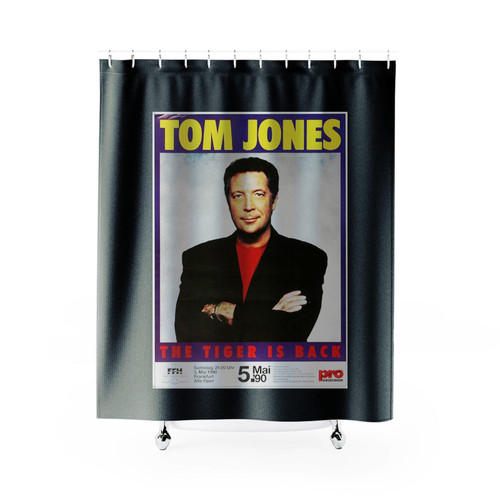 Tom Jones The Tiger Is Back Frankfurt 1990 Shower Curtains
