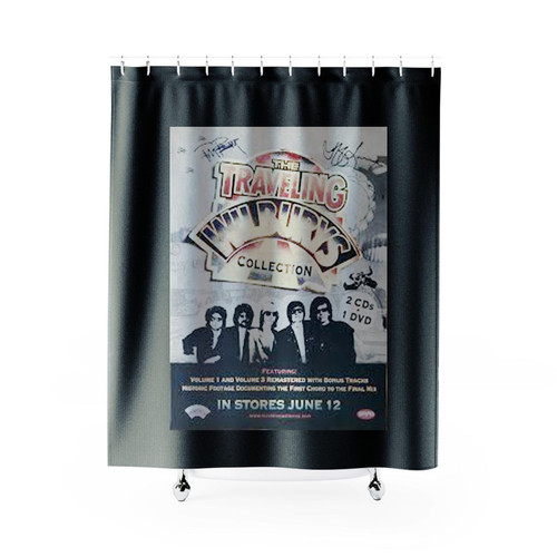 Traveling Wilburys Tom Petty And Jeff Lynne Signed Promotional Shower Curtains