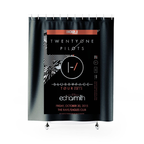 Twenty One Pilots Blurry Face Tour 2015 Milwaukee Concert Shower Curtains