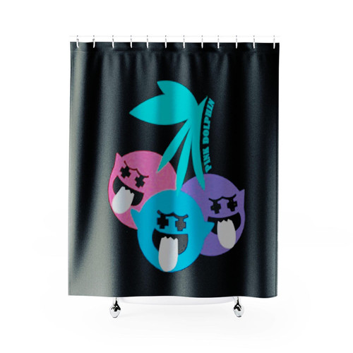 Pink Dolphin Ss Trirple Cherry Shower Curtains
