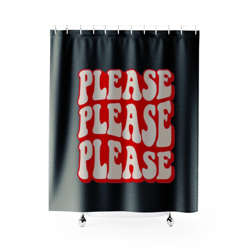 Please Please Please Red Shower Curtains
