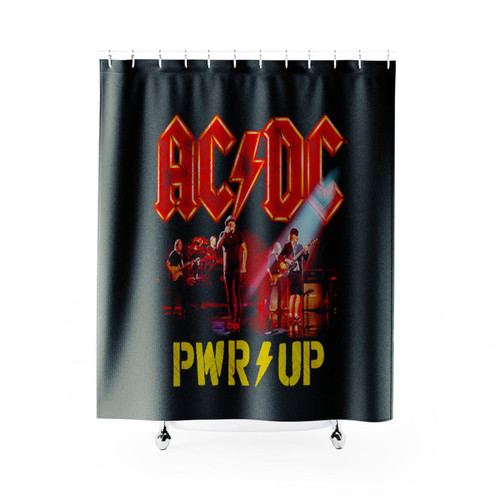 Pwr Up Band Photo Acdc Shower Curtains