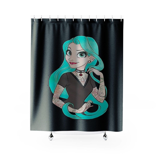 Rapunzel Inked Rock Shower Curtains