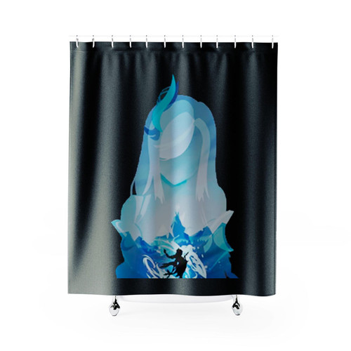 Shenhe Genshin Impact Silhouette Shower Curtains
