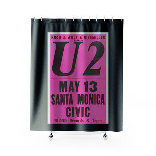 U2 1981 Los Angeles Concert On The Boy Tour Shower Curtains