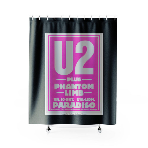 U2 1981 Paradiso Amsterdam Concert Shower Curtains