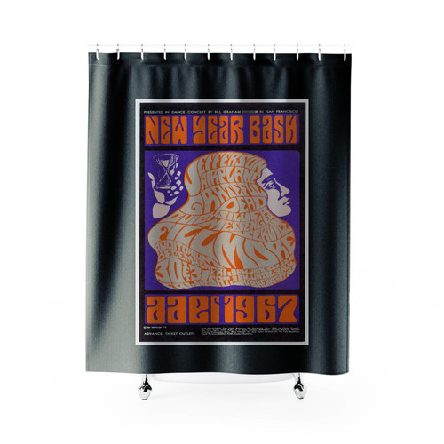 Wes Wilson Psychedelic Shower Curtains