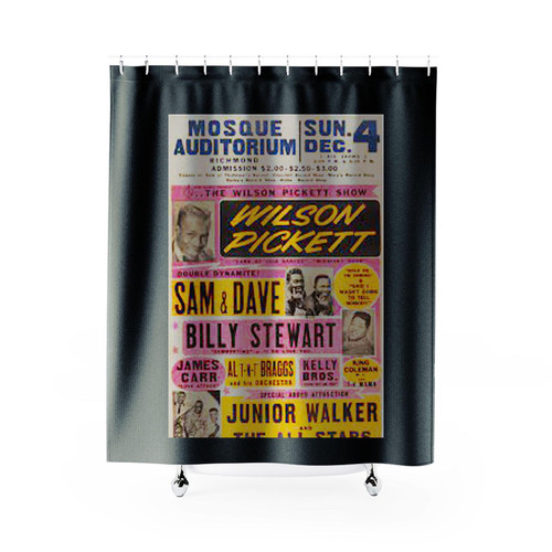 Wilson Pickett Sam And Dave Mosque Auditorium Concert Shower Curtains Wilson Pickett Sam And Dave Mosque Auditorium Concert Shower Curtains