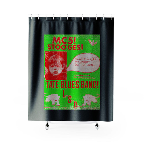 Xerox Style Mc5 Stooges Gig Shower Curtains